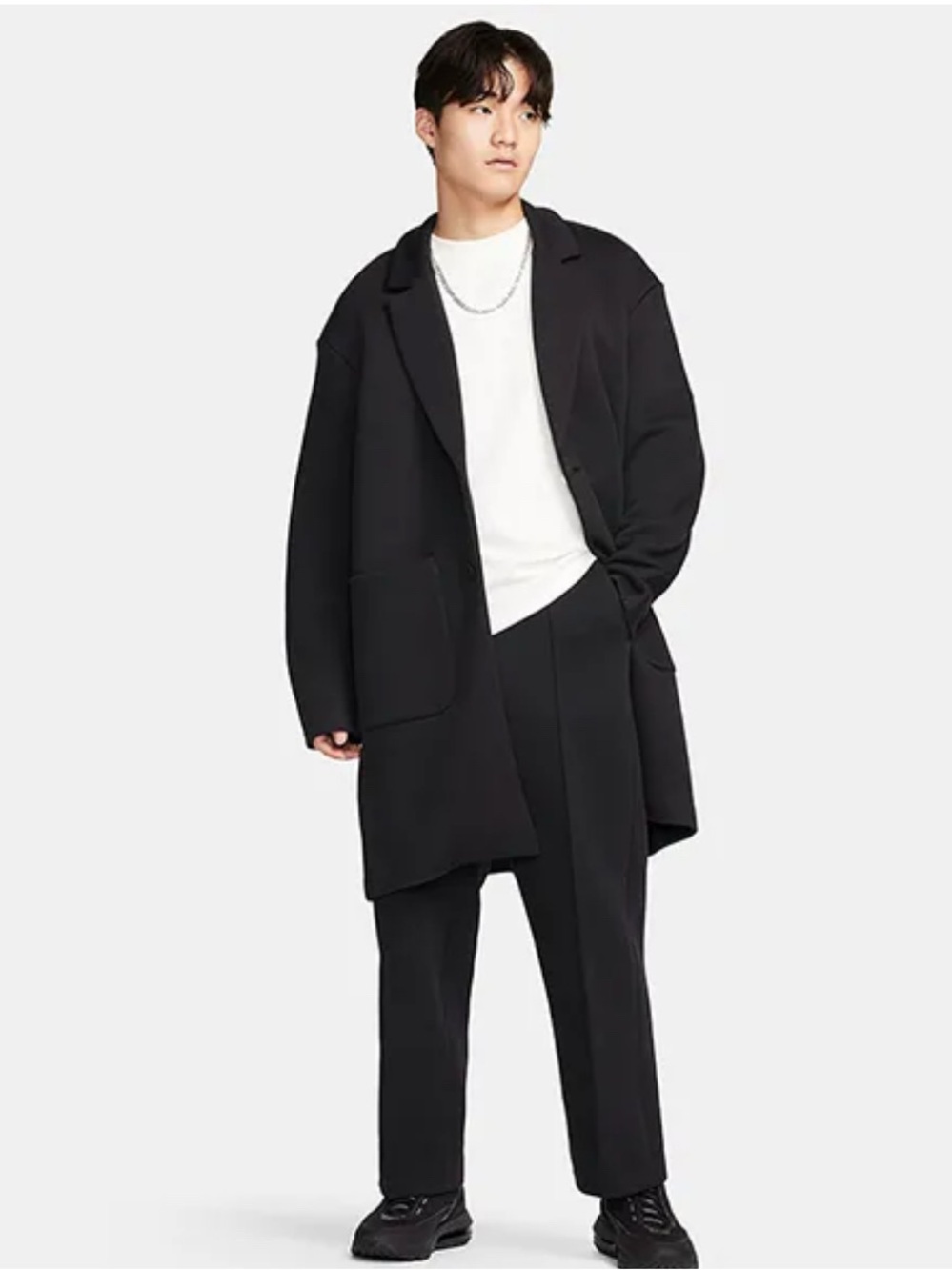 Nike Sportswear Tech Fleece Reimagined Loose Fit Trench Coat FN0602-010 MEDIUM